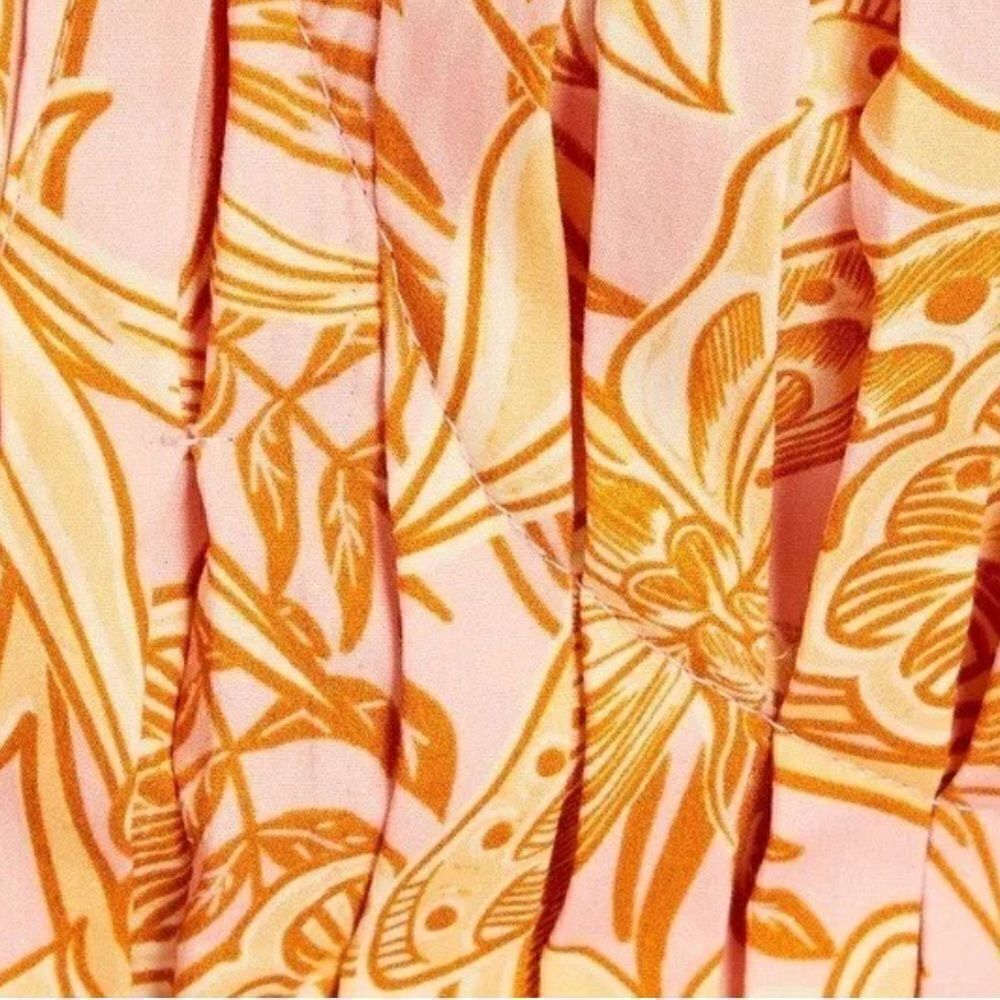 AGUA BY AGUA BENDITA Moringa pleated floral-print cotton bra top NWT XL - Picture 6 of 9